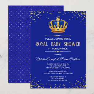 Invitaciones para Baby Shower del Príncipe Azul y 