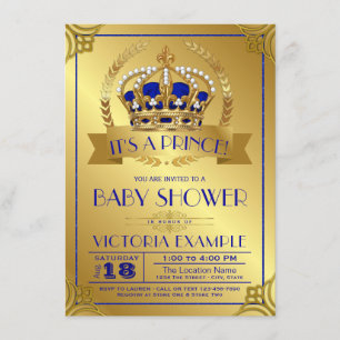 Invitaciones para Baby Shower del Príncipe Azul y 