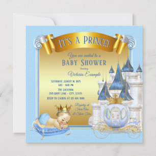 Invitaciones para Baby Shower del Príncipe Baby Bl