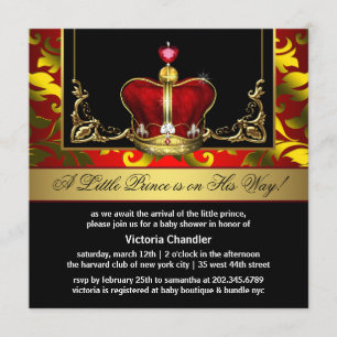 Invitaciones para Baby Shower del Príncipe Bebé Co