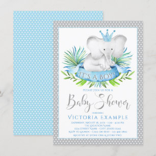 Invitaciones para Baby Shower del Príncipe Elefant