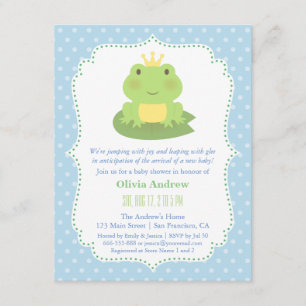Invitaciones para baby shower del Príncipe Rana co