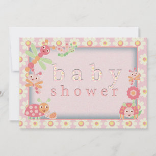 Invitaciones para Baby Shower Little Bugs Rosa