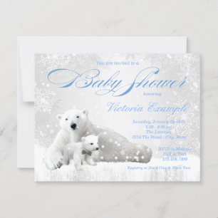 Invitaciones para Baby Shower Niño Copo de Nieve O