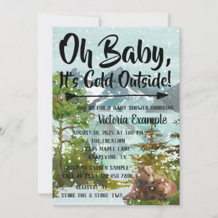 Invitaciones para Baby Shower Oso Está Frío Afuera