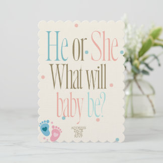 invitaciones para baby shower, Revelación de géner