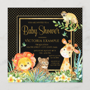 Invitaciones para Baby Shower Safari de Niños