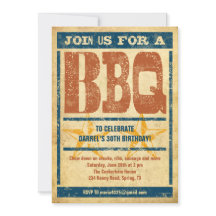 Invitaciones para barbacoa de cumpleaños
