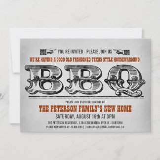 Invitaciones para Barbacoa de Fiesta de Estreno de