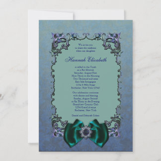 Invitaciones para Bat Mitzvah Murciélago Púrpura