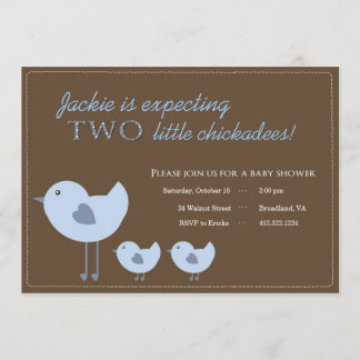 Invitaciones para bebés gemelos
