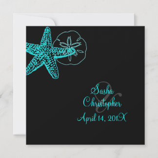 Invitaciones para boda con tema de estrella de mar