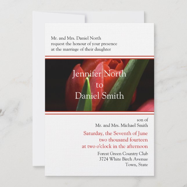 Invitaciones Para Bodas (Anverso)