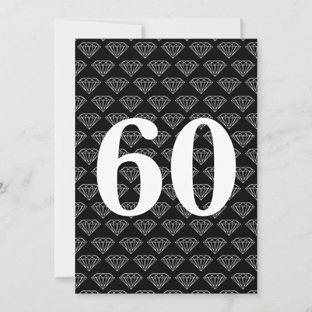 invitaciones para bodas de diamante 60 años (Anverso)