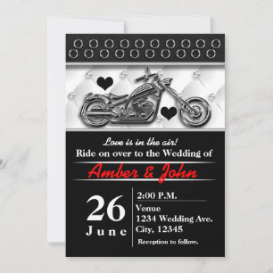 Invitaciones para bodas de eventos de motocicletas