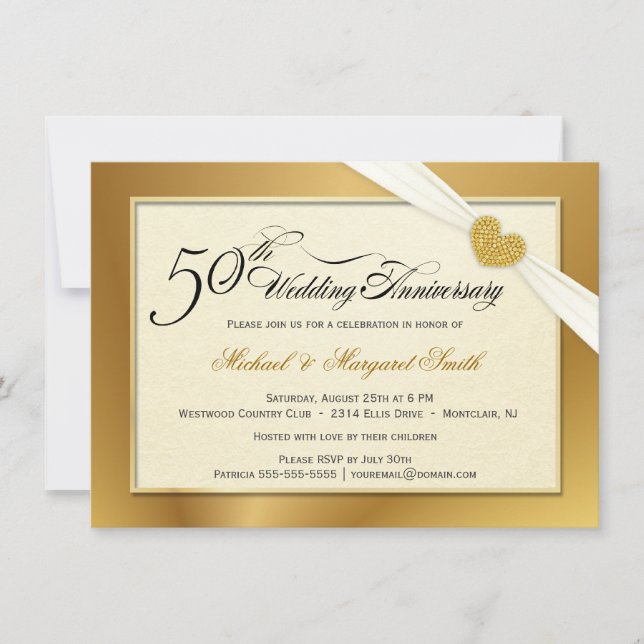 Invitaciones para Bodas de Oro número 50 (Anverso)