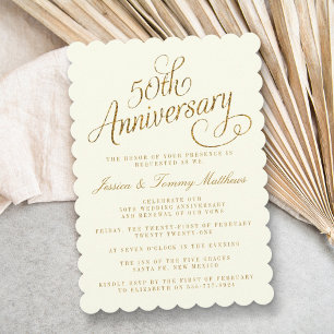 Invitaciones para Bodas de Oro por 50 Aniversario 