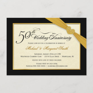 Invitaciones para Bodas de Oro por 50 Aniversario 