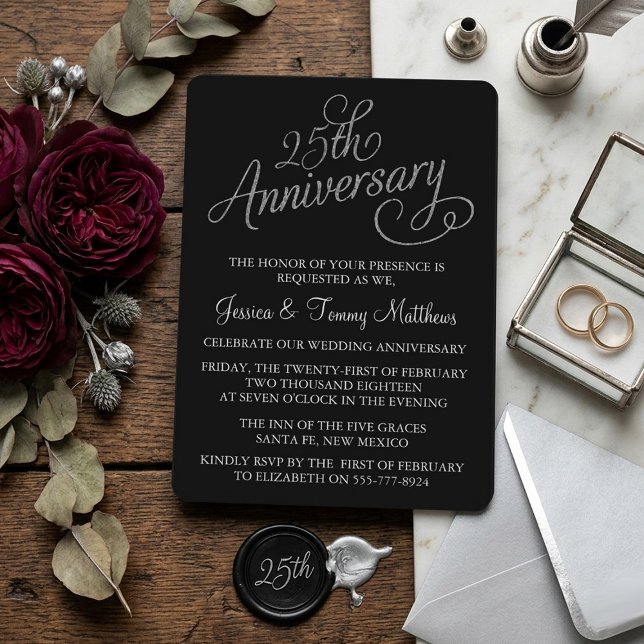 Invitaciones para Bodas de Plata, 25 Aniversario d (Subido por el creador)