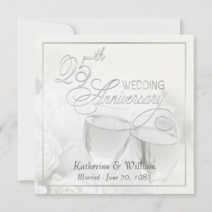 Invitaciones para Bodas de Plata - Cuadrado