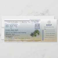 Invitaciones para bodas en destino Ticket to Parad
