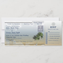 Invitaciones para bodas en destino Ticket to Parad
