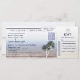 Invitaciones para bodas en destino Ticket to Parad