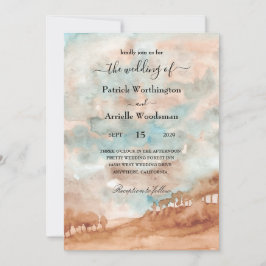 Invitaciones para bodas occidentales de acuarela