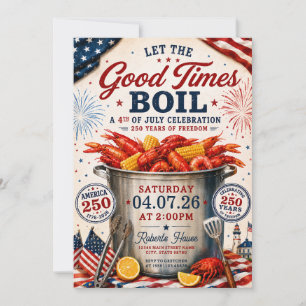 Invitaciones para Boil de Mariscos del 4 de Julio