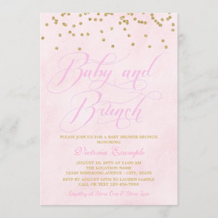 Invitaciones para Brunch de Baby Shower de Niña