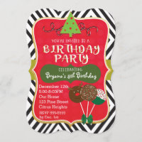 Invitaciones para Cake pops de fiesta de CUMPLEAÑO