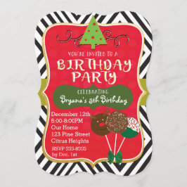 Invitaciones para Cake pops de fiesta de cumpleaño