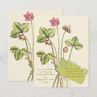 Invitaciones para cena botánica de flores silvestr