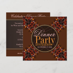 Invitaciones para cena de Batik Tribal Kross
