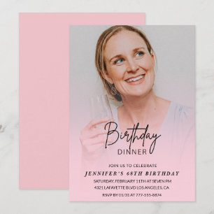 Invitaciones para cena de cumpleaños número 68 de 
