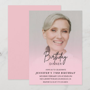 Invitaciones para cena de cumpleaños número 73 con
