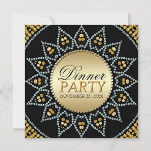 Invitaciones para Cena de Fiesta de Girasoles con