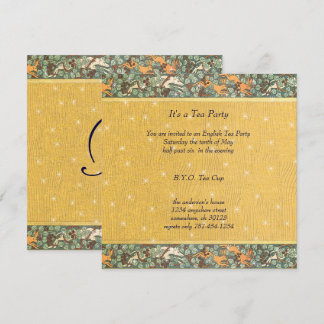Invitaciones para cena de flores botánicas Art Nou