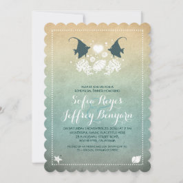 invitaciones para cenar en una bonita playa de pec