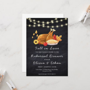 invitaciones para cenas de ensayo de caída en amor