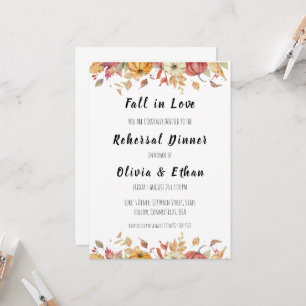 invitaciones para cenas de ensayo de caída en amor