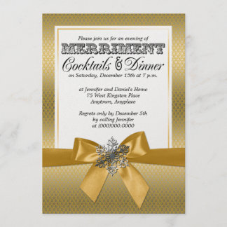 Invitaciones Para Cenas De Plata Y Oro