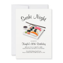 Invitaciones para cenas de sushi