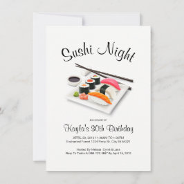 Invitaciones para cenas de sushi