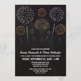 Invitaciones para cenas temáticas de fuegos artifi