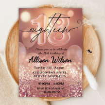 Invitaciones para chica a la fiesta de cumpleaños