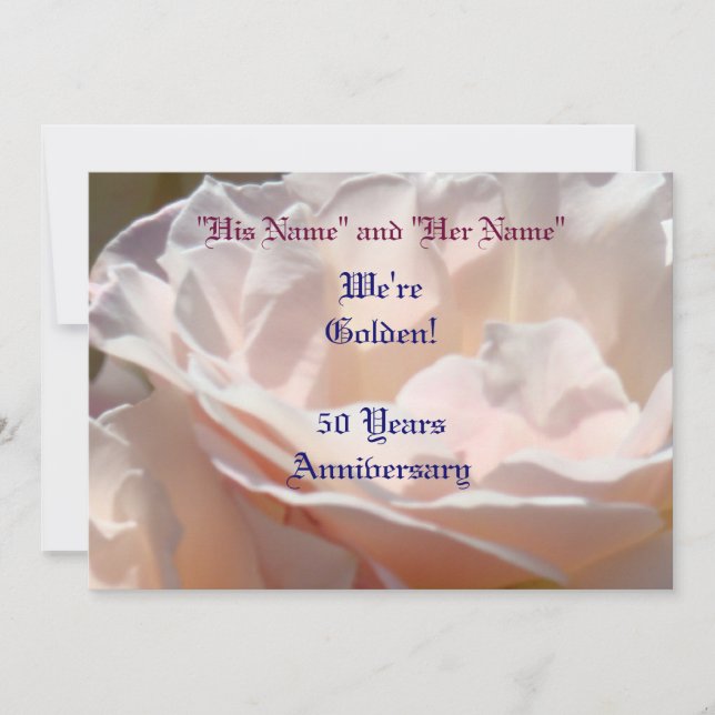 Invitaciones para conmemorar el 50 aniversario Fie (Anverso)