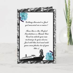 Invitaciones para Crucero de Bodas y Tarjetas de A