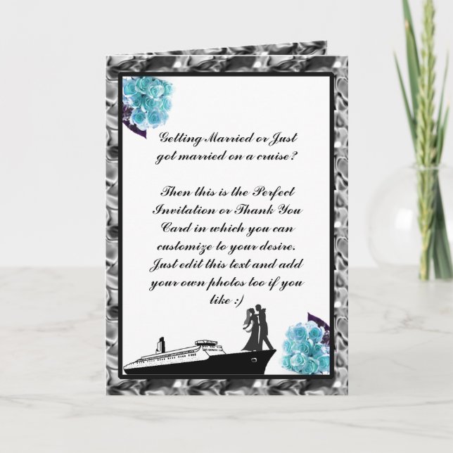 Invitaciones para cruceros bodas y tarjetas de agr (Anverso)