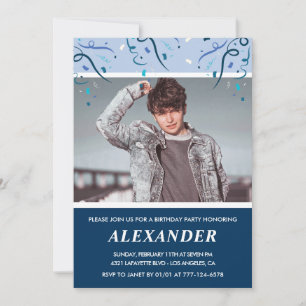 Invitaciones para cumpleaños 22 de hombre Foto Azu